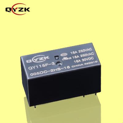 중국 Sealed 5 Volt 2*SPST-NO 16AMP 250VAC 16A 30VDC 6 Pin 0.4W Alternative to HF115F Home Appliances Smart Control Power Relay 판매용