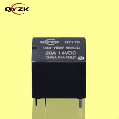 China Sealed DC SPST-NO (1 Form A Rating Coil 48V Load 20A 14VDC 4) Pins 0.8W Alternative to CN-H/ACTC Miniature Automobile Car Relay en venta