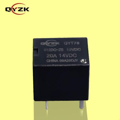 China Sealed Coil 12V SPDT (1 Form C Rating 20A 14VDC 5 Load) Pins Super Miniature Car Door Lock Motor Shockproof Auto Control Relay 0.6W zu verkaufen