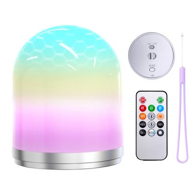 China Indoor Cute Design Night Light Desk Table Lamp With USB Port Remote Control Charging Design Built In 1800 MAH High Capacity Recharging for sale