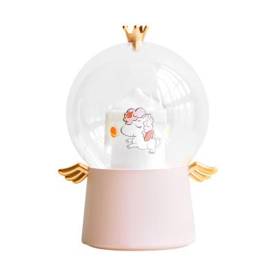 China Cozy Led Light Dreamy Crystal Ball Bedside Lamp Kids Music Night Music Box Children's Bedroom Birthday Gift, L5140P, Pink for sale