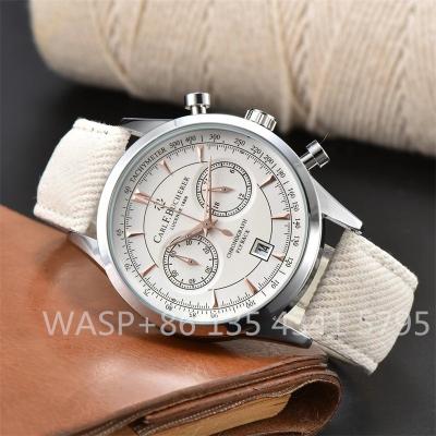 China Auto Date Bracelet JewelryReloj Hombre Relogio Masculino CARL F. BUCHERER Manero Flyback Fabric Strap Quartz Men Luxury Watch Gift for Men for sale