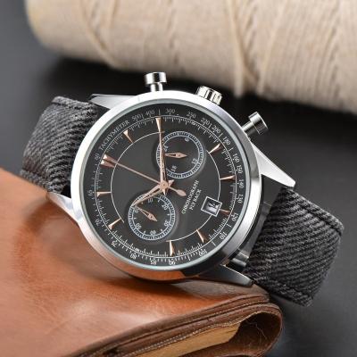 China Auto Date Relogio Masculino Bracelet Carl F Bucherer Lucerne 1888 Chronograph Flyback Fabric Strap Quartz Watch for Men Free Shipping Gift for sale