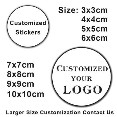 China Waterproof 500pcs/Lot Personalized Customizable Transparent Gold Foil Silver Logo Business Sticker Wedding Sticker for sale