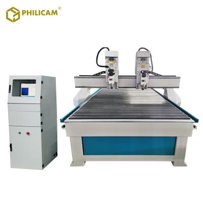 China MDF WOOD ACRYLIC ALUMINUM Independent Dual Head FLDM1825 CNC Wood Router Machine for sale