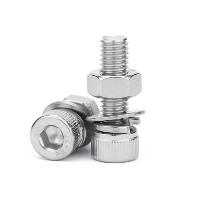 China Bolt Nuts With Gasket OEM Stainless Steel Socket Combination Rounded Head Bolt Nut With Gasket for sale