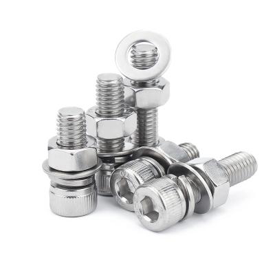 China Bolt Nuts With Washer Corrosion Resistance Stainless Steel Combination Custom Bolt Nut With Washer for sale