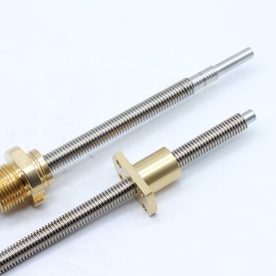 China High precision cnc machine stainless steel 32mm tr8 tr10 trapezoidal lead screw for sale