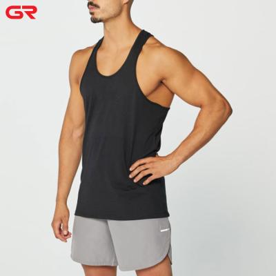 China New Arrival Men's Stringer Tank Top Workout Fitness Breathable Summer Wear Clothing Custom Printing Moisture Wicking Cotton Tank Tops Men for sale