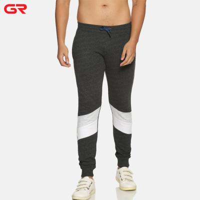 China New Custom Anti-Wrinkle Pure Cotton Slim Fit Training Pants Flexible Lightweight Color Blocked Zipper Pockets Blank Jogger Pants Wholesale for sale