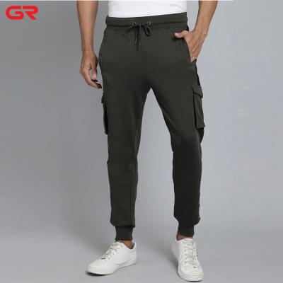 China Anti-Wrinkle Fashionable Pure Cotton Regular Fit Custom Logo Men's Jogging Cargo Jogger Pants Casual Street Cuffed Hems Pants for sale