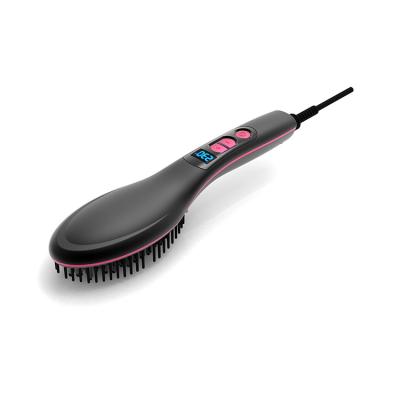 China Newest BY-621 RYACA LED Display Hair Straightener Hot Selling Electric Brush With LED Display Keratin Hair Straightener for sale