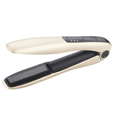 China New Design Commercial LED Digital Display Light Weight USB Ceramic Wireless Hair Straightener Portable for sale