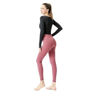 China QUICK DRY Bodybuilding Slim Cool Nude Friendly Elastic Long Sleeves Summer Yoga Tight Top for sale