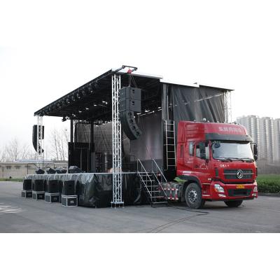 China Plywood +aluminmum+stainless steel +stage traier steel mobile hydraulic stage trailer-SINOSWAN ST130 mobile stage with hydraulic system and guranttee 5 safty system for sale