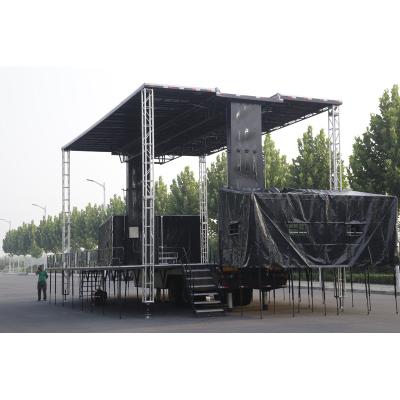 China SINOSWAN ST150 ST150 steel +stage plywood+aluminmum+stainless steel mobile stage trailer with 160m2 stage height for outdoor huge event for sale