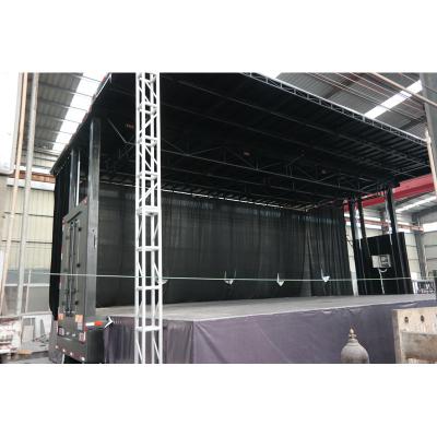 China Plywood +aluminmum+stainless steel +stage steel mobile stage trailer for sale with JBL sound system and light system and LED screen for sale