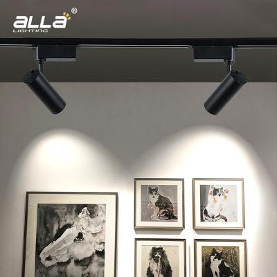 China ALLA Lighting modern 2020 led track light new design office restaurant shop recessed 12w 30w cob tracklights for sale