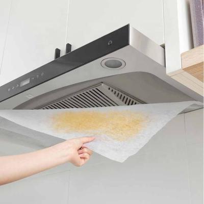 China Strong Proof Kitchen Fire Absorption Hotels Oil Air Filter Paper Disposable Nonwoven Kitchen Range Hood Filter Paper for sale