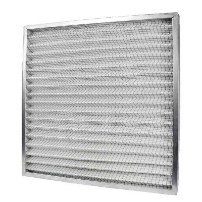 China Hotels Frame Panel Air Filter Clean Room Pleated Plank Aluminum Temperature Resistance Filter for sale