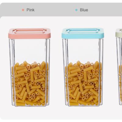 China Durable Easy Clean Sustainable Food Grade Rectangle Dry Handled Storage Boxes for sale