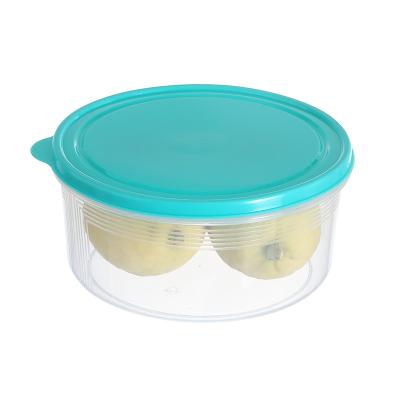 China 3 Pieces Clear Storage Container Stackable Food Storage Organizer Microwavable With Lid Bpa Free for sale