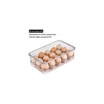 China Durable Unique Design Plastic Egg Box Egg Storage Box Refrigerator Fresh-keeping Storage Container for sale