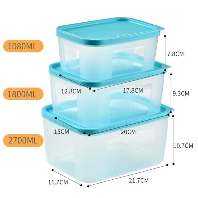 China Modern Plastic Stackable Food Storage Rack Fridge Organizer Set Of 8 Food Storage Bins With Handles For Office Store Plastic Type for sale