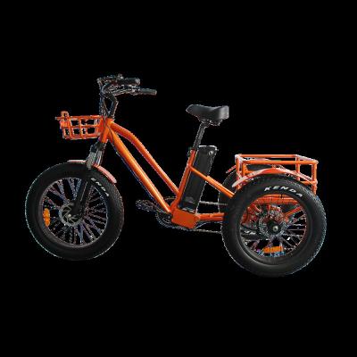 China Aluminum alloy hub motor 3 wheel electric brushless cargo bikes for adults and old people for sale