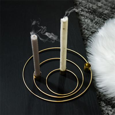 China 100% Handmade Modern European Creative Party Light Decor Living Room Metal Luxury Gold Candle Holders for sale