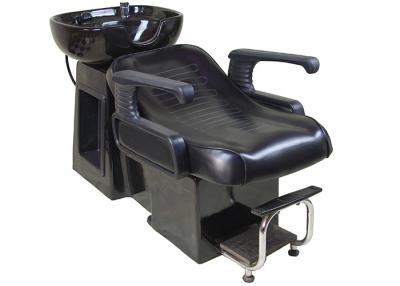 China Traditional Backwash Reclining Shampoo Chair With Footrest , Salon Shampoo Units for sale