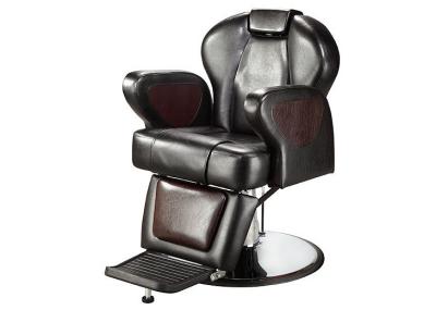 China WT-6924 Brown Vintage Barber Shop Chairs Reclining Backrest With Tilted Footrest for sale