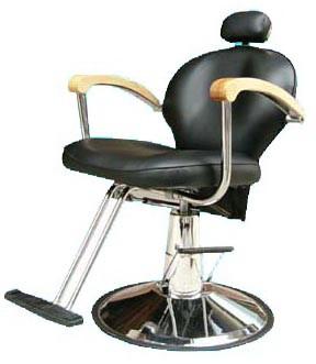 China Professional Reclining Salon Barber Chair Classic Style For Hair Shop , Dark Brown for sale