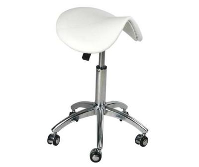 China Ergonomic Saddle Seat Office Chair Stool , White Saddle Leather Chair Swivel Freely for sale