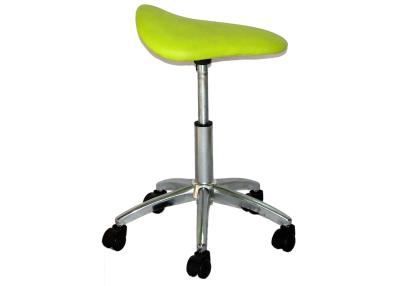 China Green Saddle Office Chair For Hair Cutting , Pu Leather Saddle Seat Stool for sale