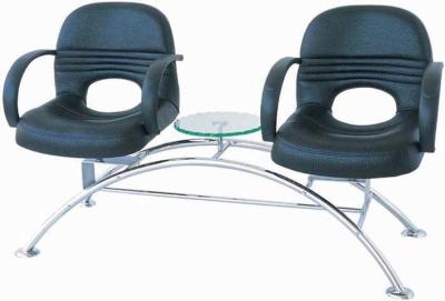 China 2 Or 3 Seat Salon Waiting Chairs With Table , Hair Salon Reception Chairs 38cm Seat Height for sale