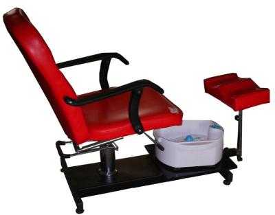 China Red Foot SPA Pedicure Chair No Plumbing With Massage , Hydraulic Pump for sale