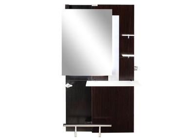 China Single Side Wooden Salon Mirror Station Royal Style With LED Light , Color Customized for sale