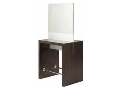 China Dark Brown Salon Mirror Station With Solid Wood Materials , 110cm Width for sale