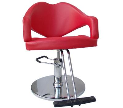 China Red Salon Hair Styling Chairs Round Base 36