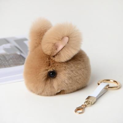 China Wholesale Fashionable Variety Of Fur Bubble Ball Fur Flower Key Chain Accessories Fashion Fur Ball Luggage Pendant Key Chain for sale