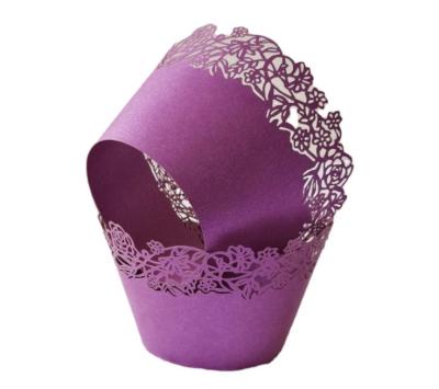 China Paper Laser Cut Cupcake Wrapper Liner Baking Cup For Wedding/Birthday Party Home Decoration for sale