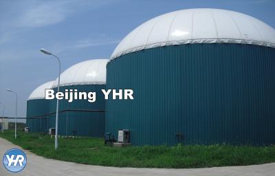 중국 유리는 신축성 강철 Biogas 소화자 정화조 500 KN/Mm를 융합했습니다 판매용