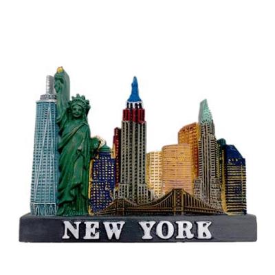 China Shape Amazon Hot Sales Souvenir New York 3D Custom Tourist Fridge Magnet for sale