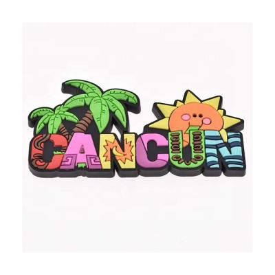 China Shape Amazon Hot Sales Mexico Souvenir 3D PVC Custom Tourist Soft Fridge Magnet for sale