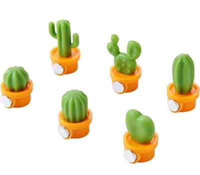 China Shape Cute Mini Creative Cactus Decorative Refrigerator Magnets For House Office Use for sale