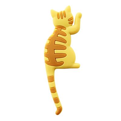 China Customized Cat Stereo Soft Magnetic Refrigerator Animal Silicone Paste Strong Magnetic PVC Soft Adhesive Magnets for sale