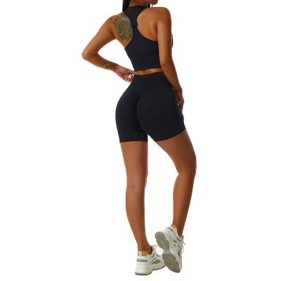 China 2022 Women Breathable Fitness Gym Clothing Workout Wear Yoga Seamless Set for sale