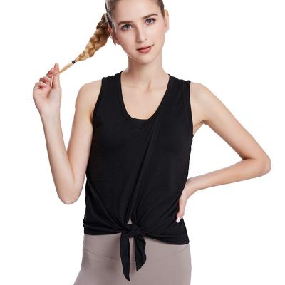 China Quick-drying Sportswear Women Long Yoga Blouse Vest Anti-pilling Loose Sports Top for sale