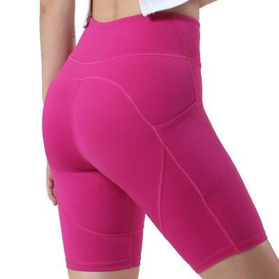 China Breathable Sports Shorts Womens Summer High Waist Tight Fitness Leggings Running Shorts for sale